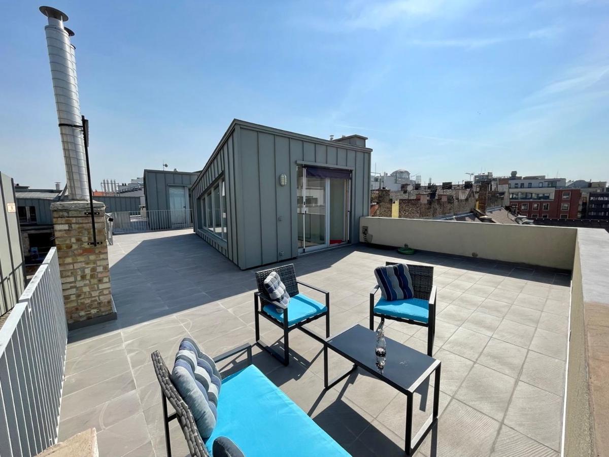 בודפשט Penthouse W Private Rooftop And Free Parking מראה חיצוני תמונה