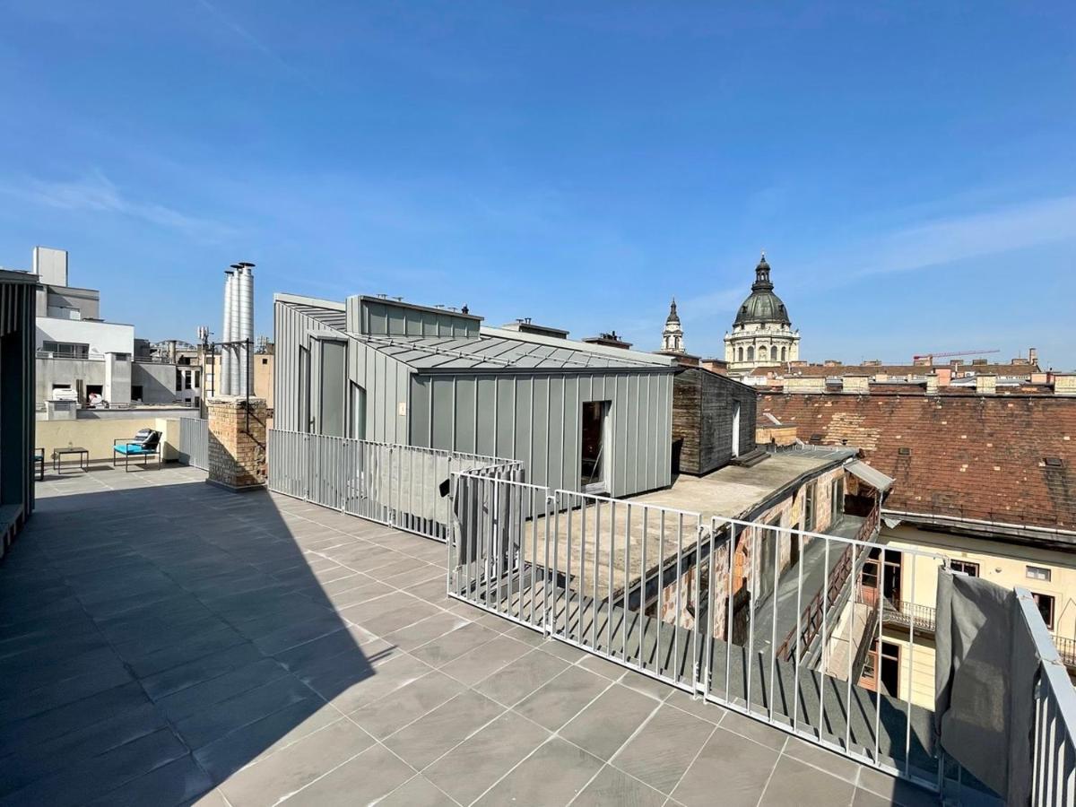 בודפשט Penthouse W Private Rooftop And Free Parking מראה חיצוני תמונה